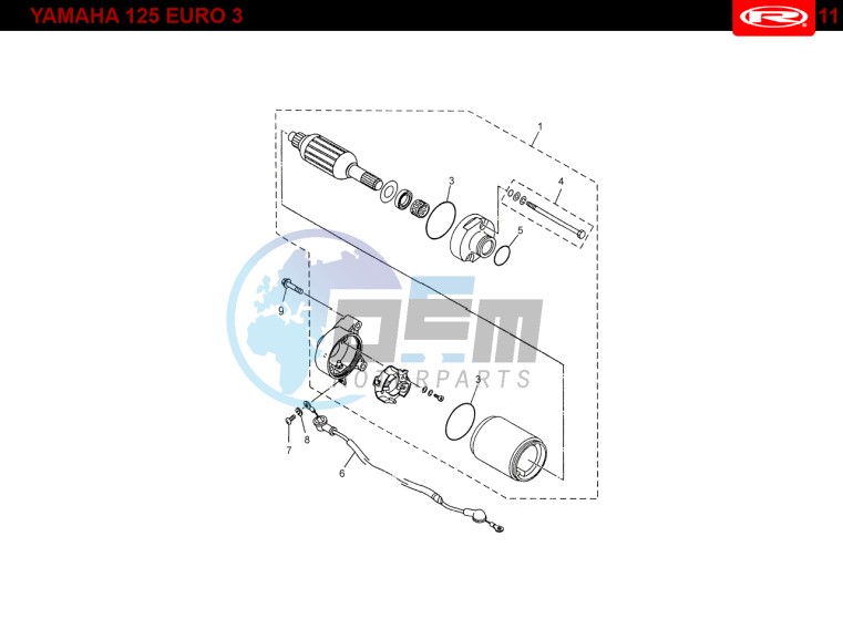 START ENGINE  Yamaha 125 EURO-3