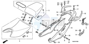 CBF600N9 UK - (E / MKH) drawing SEAT/SEAT COWL