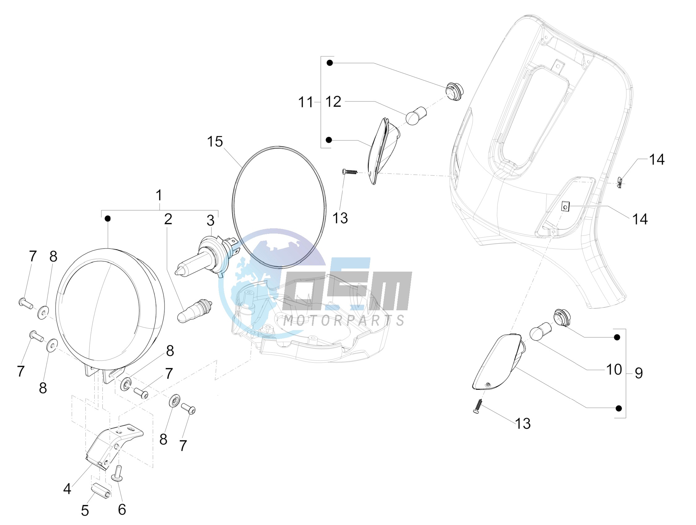 Front headlamps - Turn signal lamps