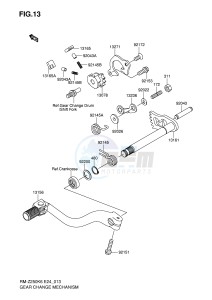 RM-Z250 (E24) drawing GEAR CHANGE MECHANISM