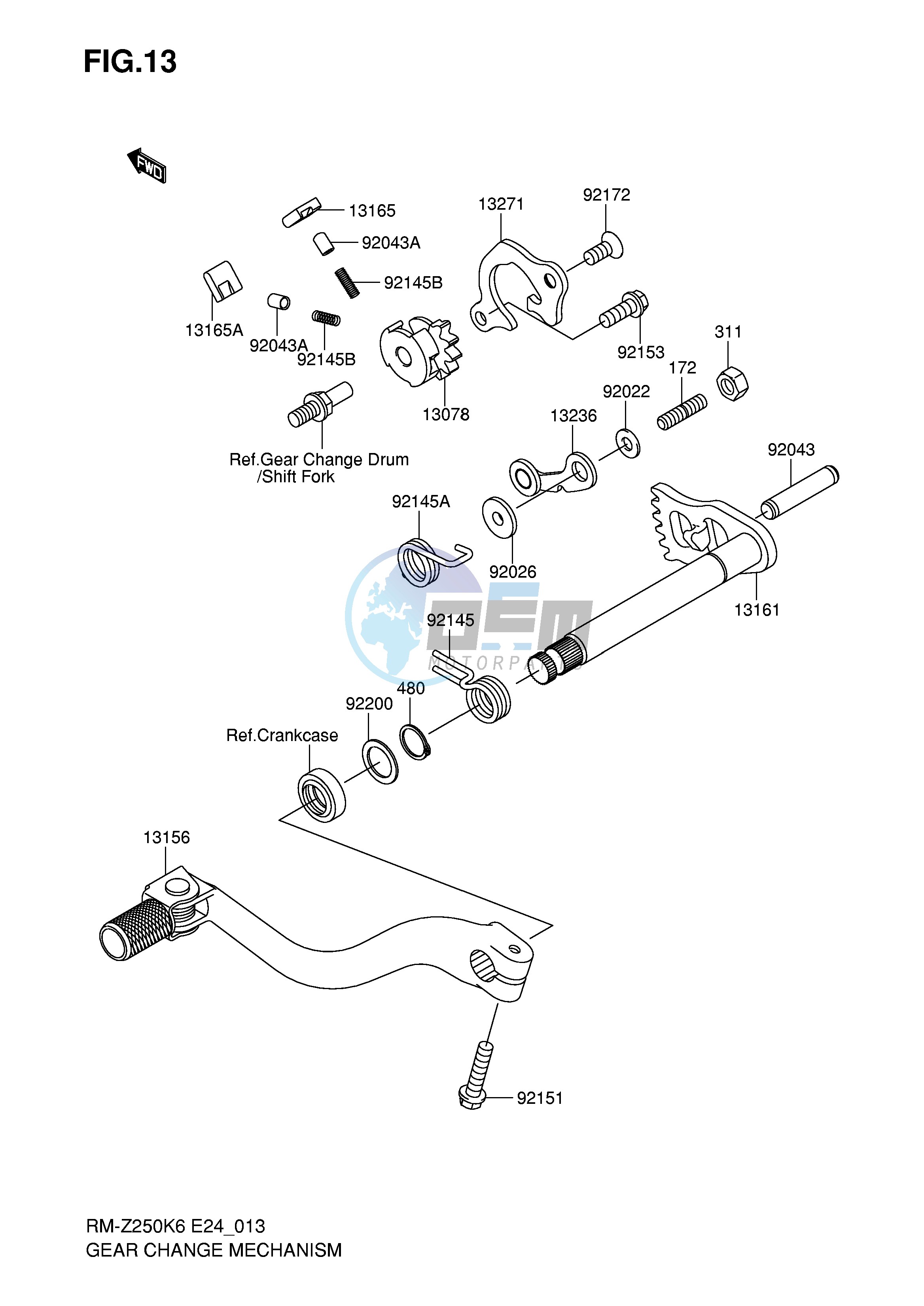 GEAR CHANGE MECHANISM