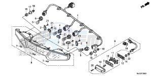 GL1800BG GOLDWING - F6B UK - (E) drawing REAR COMBINATION LIGHT