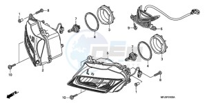 CBR600RR9 BR / MME - (BR / MME) drawing HEADLIGHT