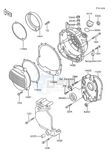 ZX 600 C [NINJA 600R] (C8-C9) [NINJA 600R] drawing ENGINE COVER-- S- -