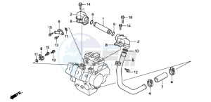 VFR750F drawing WATER PIPE