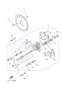 YXM700ES YXM700PSE VIKING EPS SPECIAL EDITION (1XP7) drawing REAR BRAKE CALIPER 2