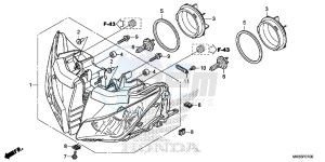 CBR1000SG CBR1000 - Fireblade SP Europe Direct - (ED) drawing HEADLIGHT