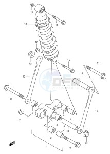 GSF1200 (E2) Bandit drawing REAR CUSHION LEVER (GSF1200T V W X Y ST SV SW SX SY)