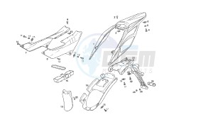 SENDA R-SM DRD RACING - 125 CC VTHDR2A1A VTHDR1A1A 4T drawing REAR BODY