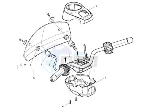 GTV 300 SEI GIORNI IE E4 ABS (NAFTA) drawing Handlebars coverages