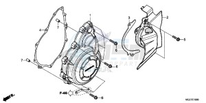 CB500XE CB500X ABS UK - (E) drawing A.C. GENERATOR COVER