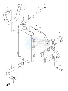 AN650 (E2) Burgman drawing RADIATOR HOSE