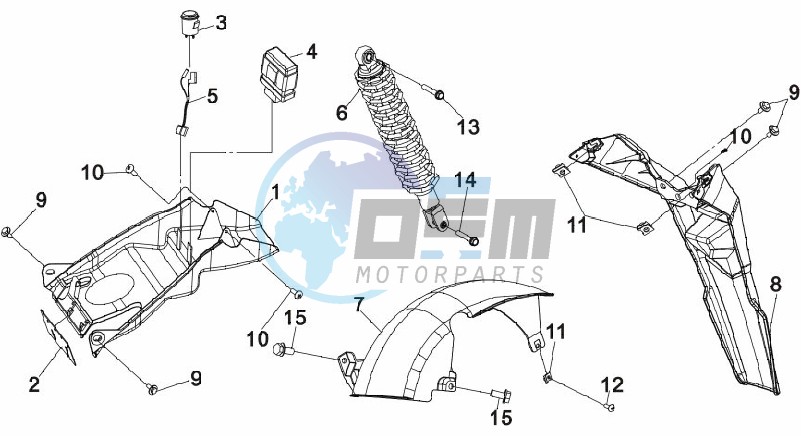 REAR SUSPENSION - REAR FENDER - MUD GUARD