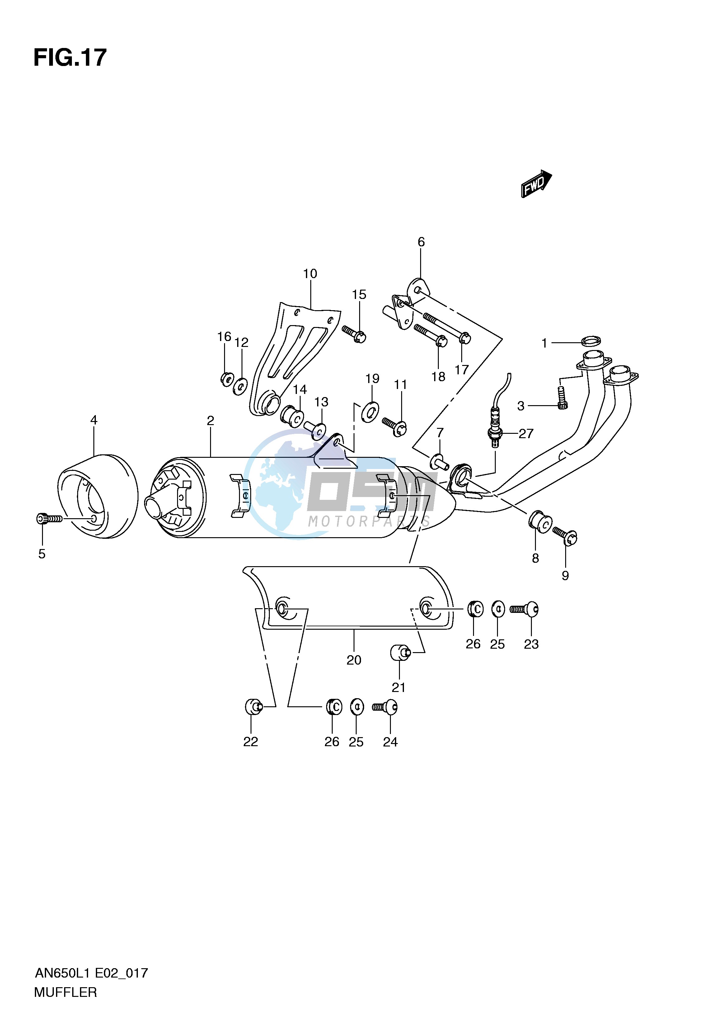 MUFFLER (AN650AL1 E24)