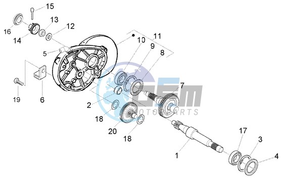 Rear wheel shaft