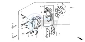 FJS400D SILVER WING drawing REAR BRAKE CALIPER