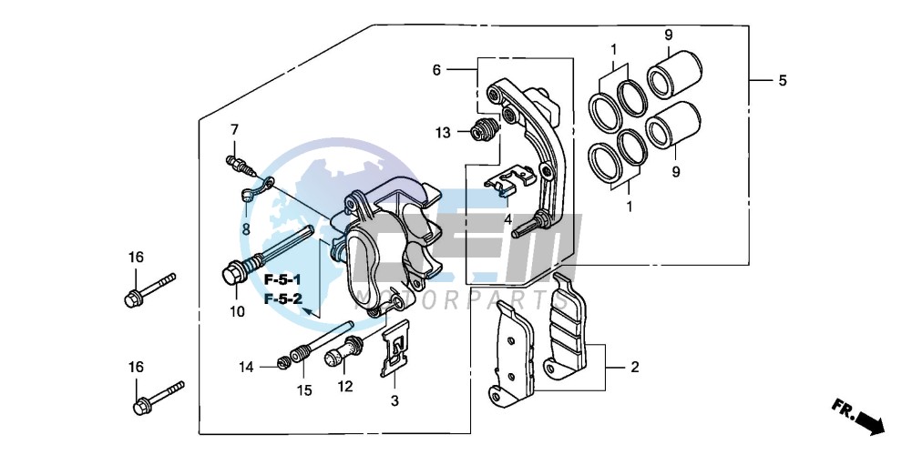 REAR BRAKE CALIPER