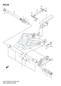 GSX-R1000 (E3-E28) drawing REAR SWINGING ARM