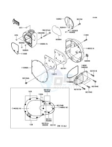 W800 EJ800AEF GB XX (EU ME A(FRICA) drawing Right Engine Cover(s)