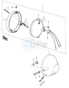 KZ 400 C (C1) drawing HEADLIGHT