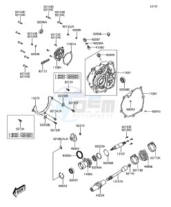 BRUTE FORCE 300 KVF300CJF EU drawing Front Bevel Gear