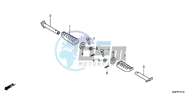 PILLION STEP (NSC50/MPD/WH)