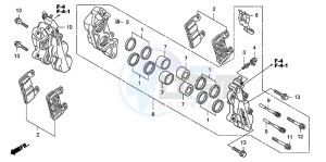 CB1300S CB1300SUPER FOUR drawing FRONT BRAKE CALIPER