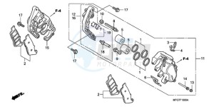 CB600F39 Australia - (U / ST) drawing FRONT BRAKE CALIPER (CB600F/F3)