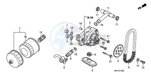 XL700VA9 France - (F / ABS CMF) drawing OIL FILTER/OIL PUMP