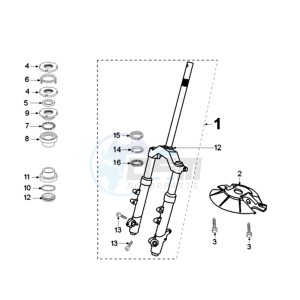 ELYSEO 100 FR drawing FRONT FORK / STEERINGHEAD