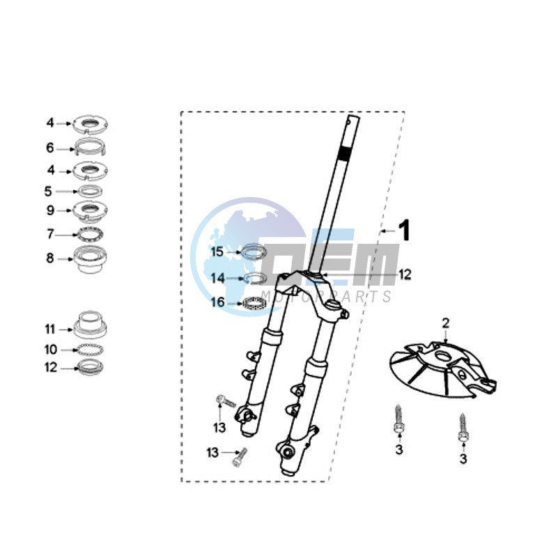 FRONT FORK / STEERINGHEAD