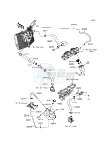 NINJA ZX-6R ZX600RGF FR GB XX (EU ME A(FRICA) drawing Water Pipe