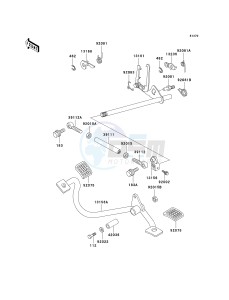 KZ 1000 P [POLICE 1000] (P20-P24) [POLICE 1000] drawing GEAR CHANGE MECHANISM