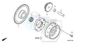 CBF125MA France - (F) drawing STARTING CLUTCH