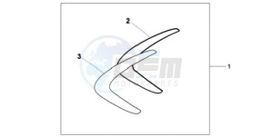 XL700VA9 Europe Direct - (ED / ABS SPC) drawing FAIRING SCUFF GUARD