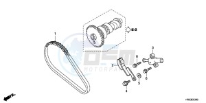 TRX500FED TRX500FE Europe Direct - (ED) drawing CAM CHAIN/ TENSIONER