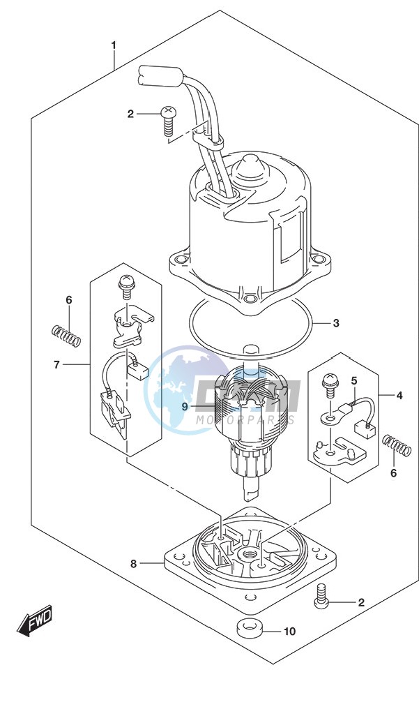 PTT Motor w/Transom (X) & (XX)