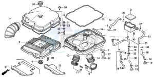 NTV650 drawing AIR CLEANER