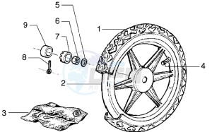 Liberty 125 drawing Rear Wheel