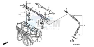 CBR600RR9 France - (F / CMF MME) drawing FUEL INJECTOR