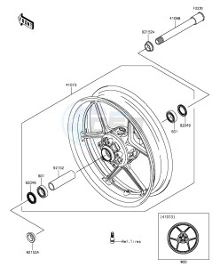 NINJA ZX-6R ZX636EGF FR GB XX (EU ME A(FRICA) drawing Front Hub