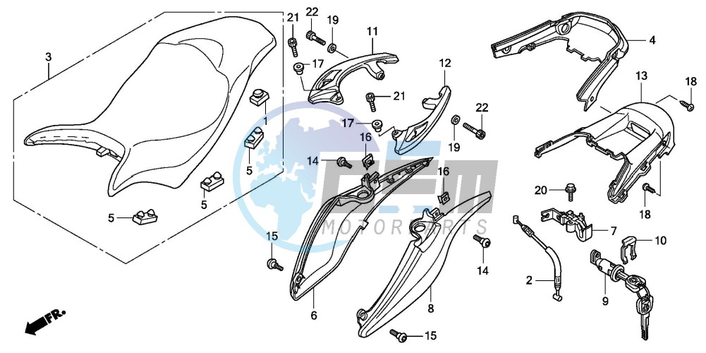 SEAT/REAR COWL