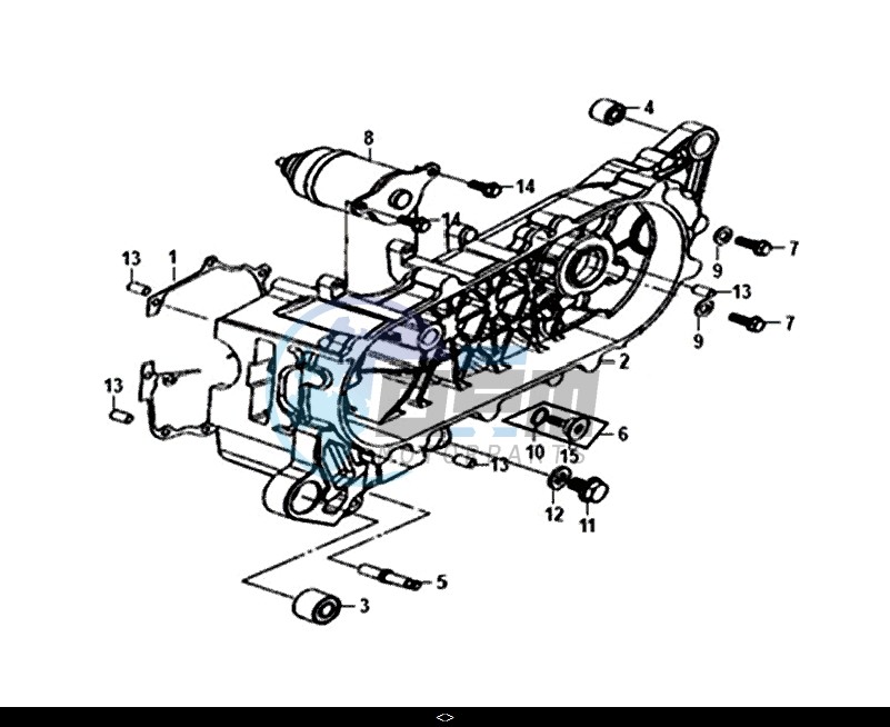 L. CRANK CASE / MASK 50 (XE05W1-IT) (L7-L9)