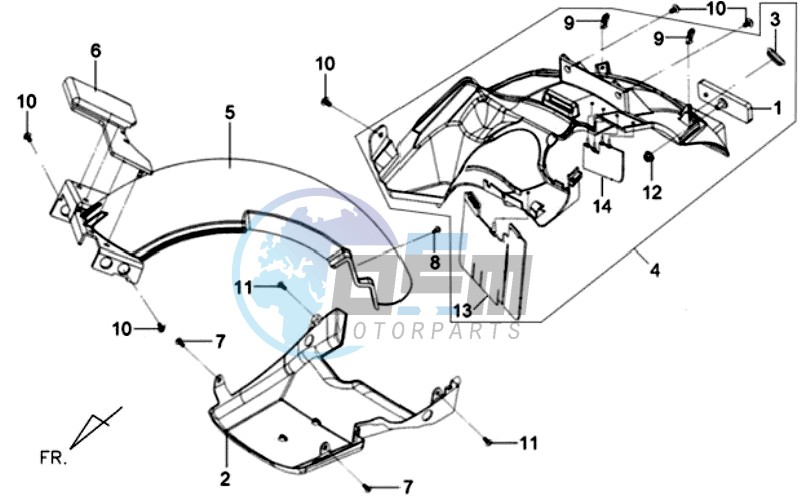 REAR FENDER - INNER SHIELD - UNDERTAIL