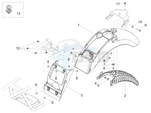 V7 III Special 750 e4 (NAFTA) drawing Rear mudguard