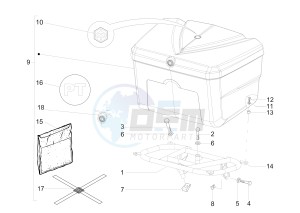 Liberty 125 4t 2v ie ptt (I) Italy drawing Rear luggage rack