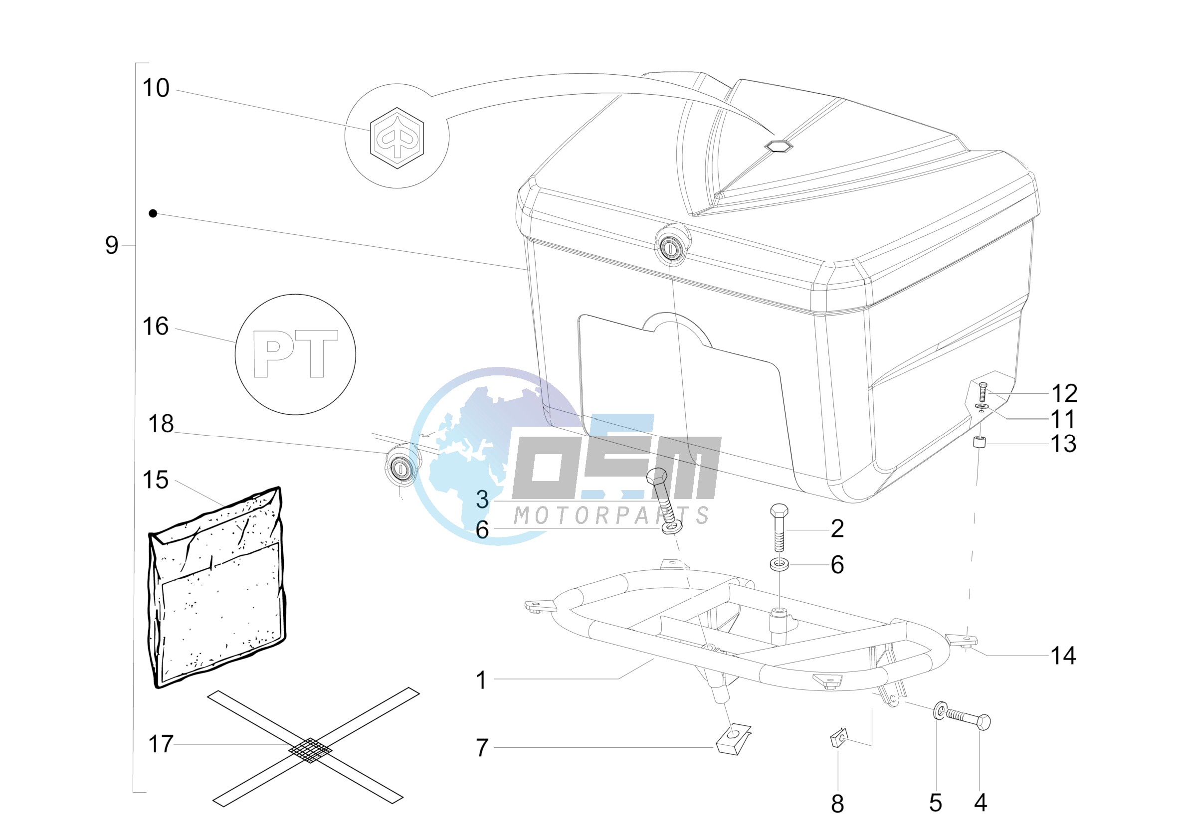 Rear luggage rack