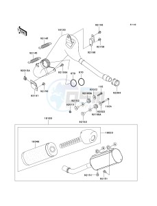 KX 125 M (M2) drawing MUFFLER-- S- -