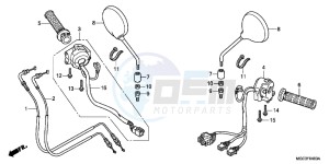 CB1100AD CB1100 ABS UK - (E) drawing SWITCH/ CABLE