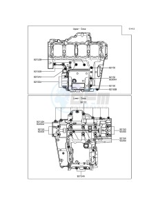 VERSYS 1000 KLZ1000BFF FR GB XX (EU ME A(FRICA) drawing Crankcase Bolt Pattern